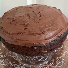 Load image into Gallery viewer, chocolate cake on a cake stand