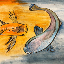 Load image into Gallery viewer, Two stylized fish on a textured background