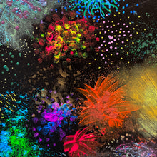 Load image into Gallery viewer, Vibrant mixed media fireworks artwork
