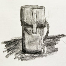 Load image into Gallery viewer, pencil sketch of a leather case
