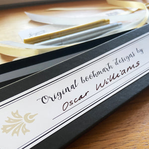 Bookmark making art set with personalised name label