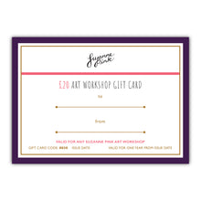 Load image into Gallery viewer, Art workshop gift card back
