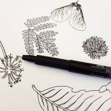 Load image into Gallery viewer, Natural object fineliner sketches
